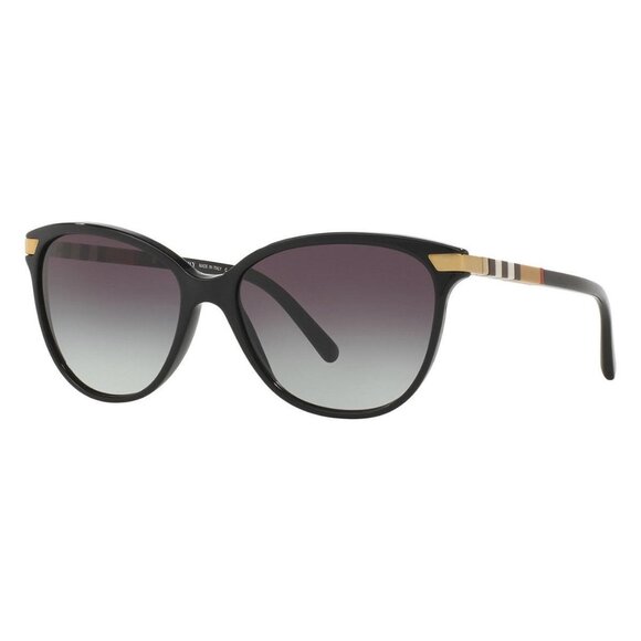 New Authentic  BURBERRY Black Cat Eye BE4216 30018G Sunglasses Women - Picture 1 of 4